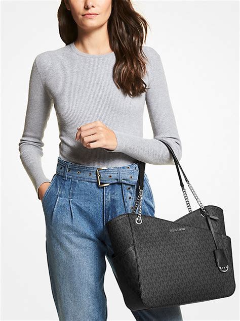 michael kors jet set logo shoulder bag|bandolera jet set Michael Kors.